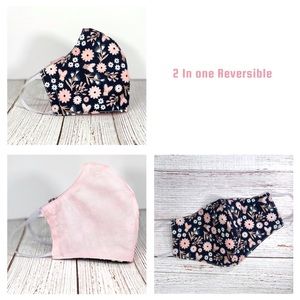 Face mask Fabric Floral Revesible